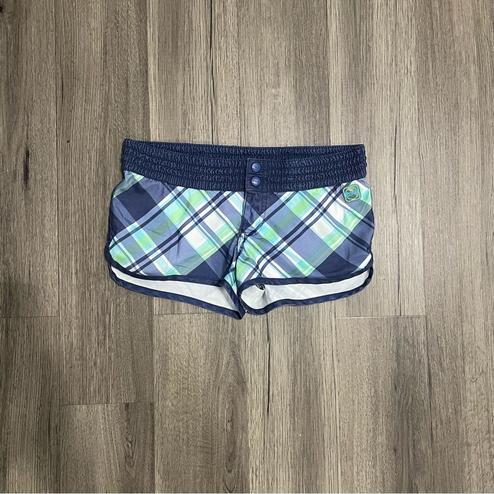 Plaid Print Athletic Shorts